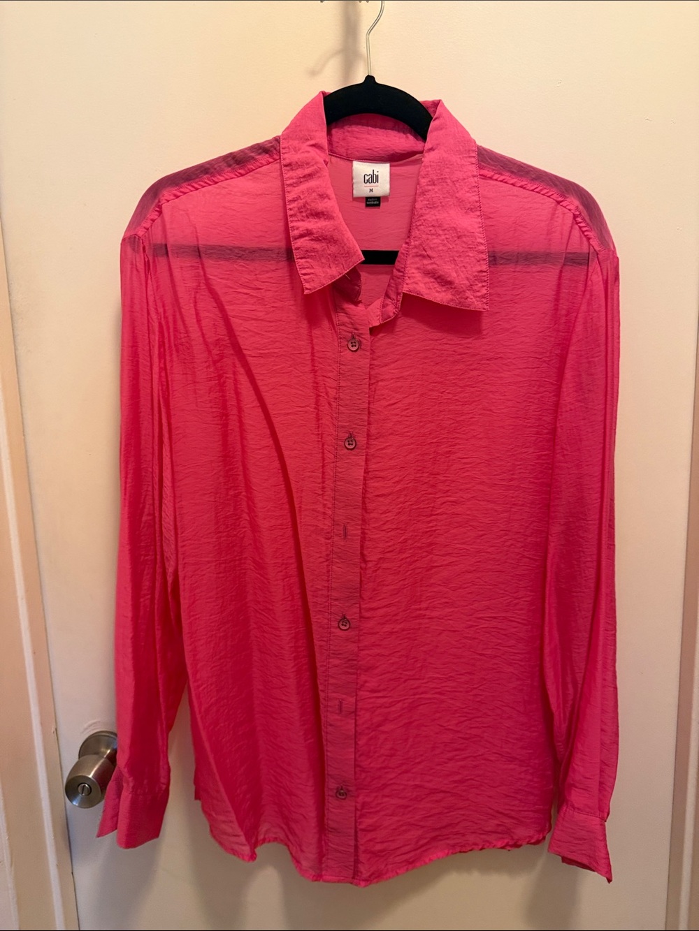 CAbi Hot Pink Button-Down Shirt